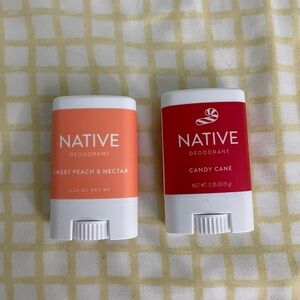 Native Deodorant Duo - Peach and Candy Cane